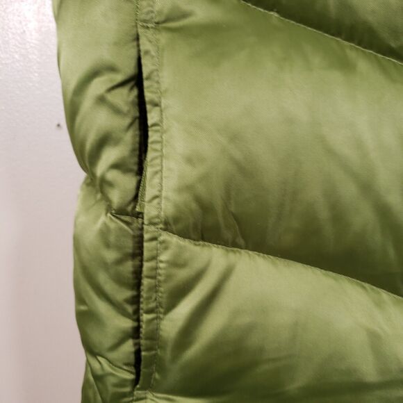 Eddie Bauer Vest Mens Small Neon Green Full Zip Goose Down Puffer Jacket Adult - Picture 3 of 12